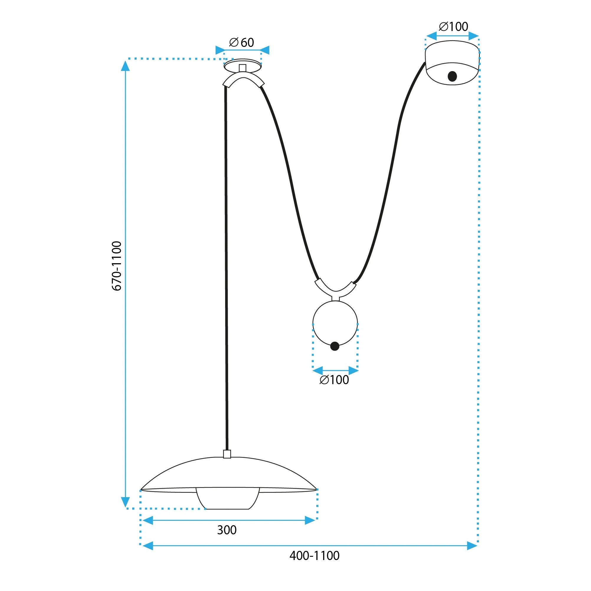 LAMPA SUFITOWA WISZĄCA APP1450-1CP Czarna 8