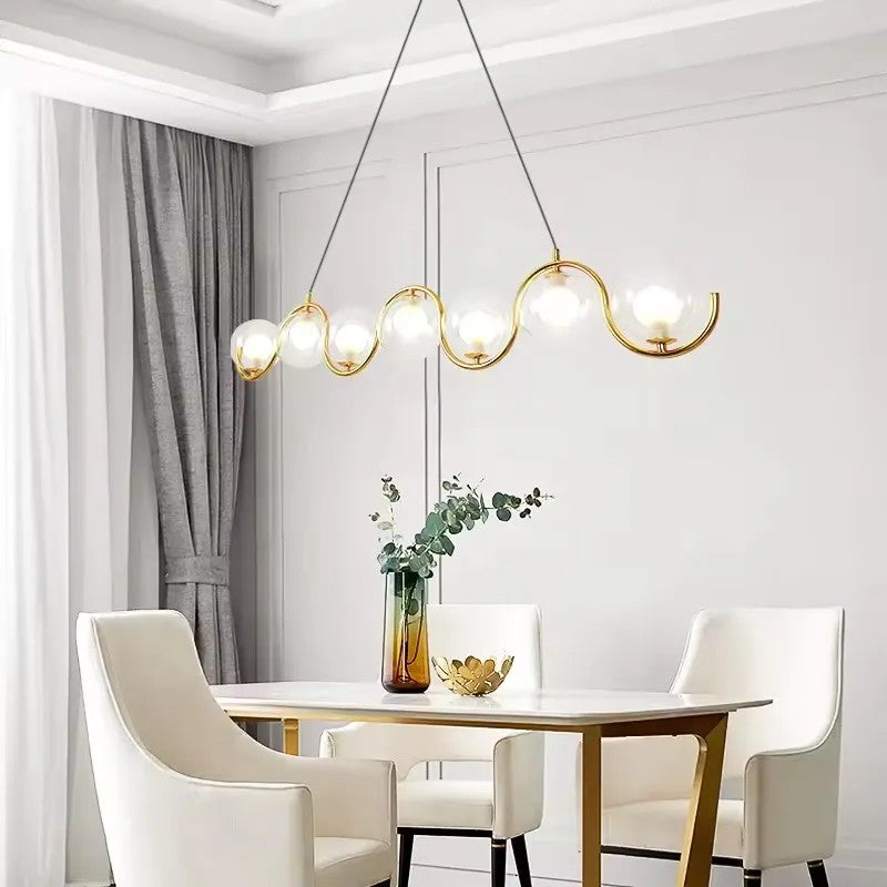 LAMPA SUFITOWA WISZĄCA APP1441-7CP Złota 8
