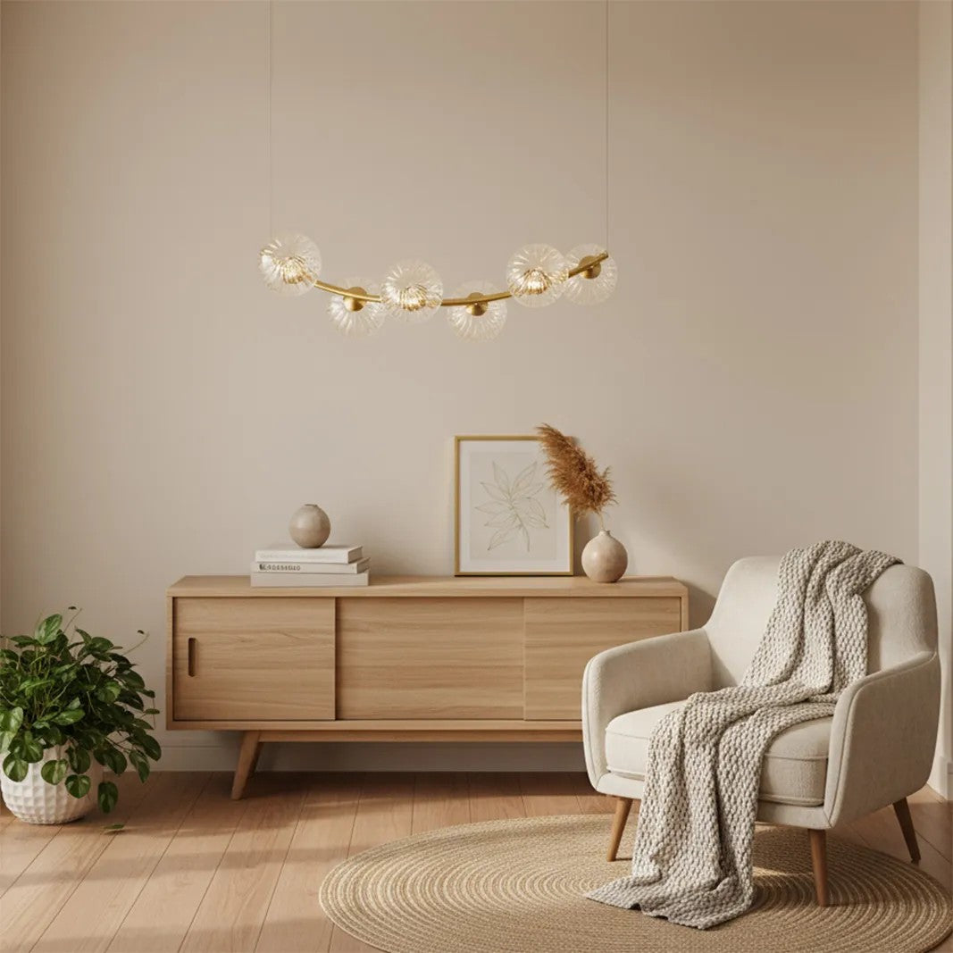 LAMPA SUFITOWA WISZĄCA G133-6CP Złota 8