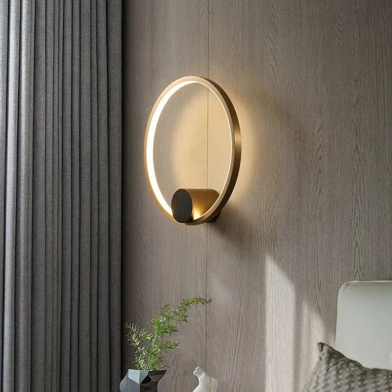 LAMPA ŚCIENNA KINKIET LED APP1388-CW OLD GOLD 40cm 8