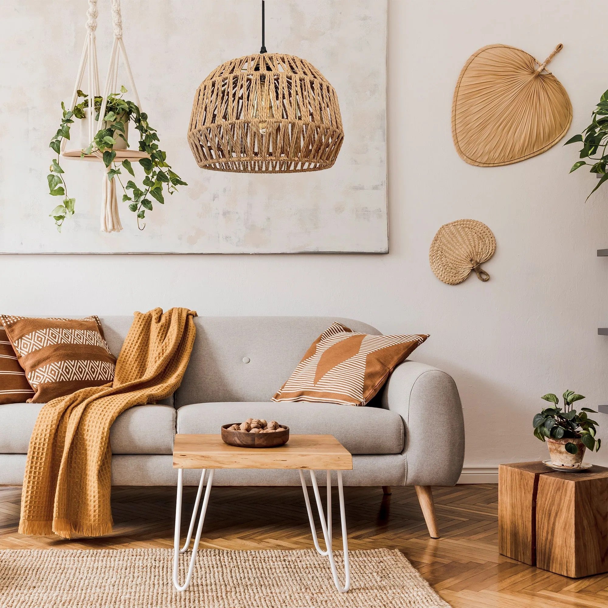 Lampa Wisząca Boho APP1291-1CP Beż 8