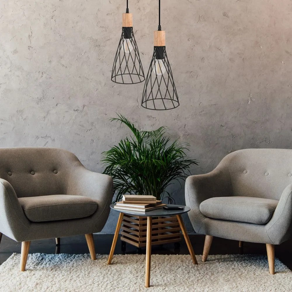 LAMPA SUFITOWA WISZĄCA APP1268-1CP Czarna 8