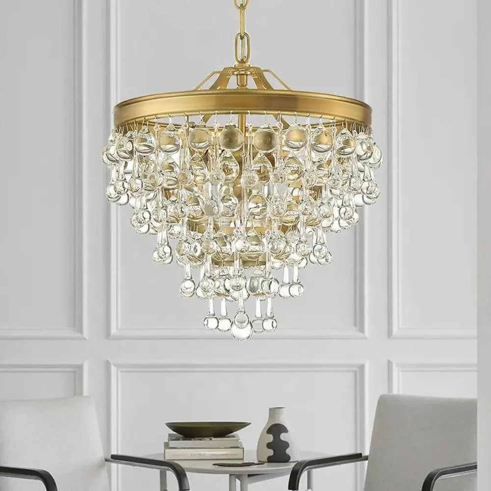 Lampa Kryształowa Wisząca APP1621-3CP Gold 8