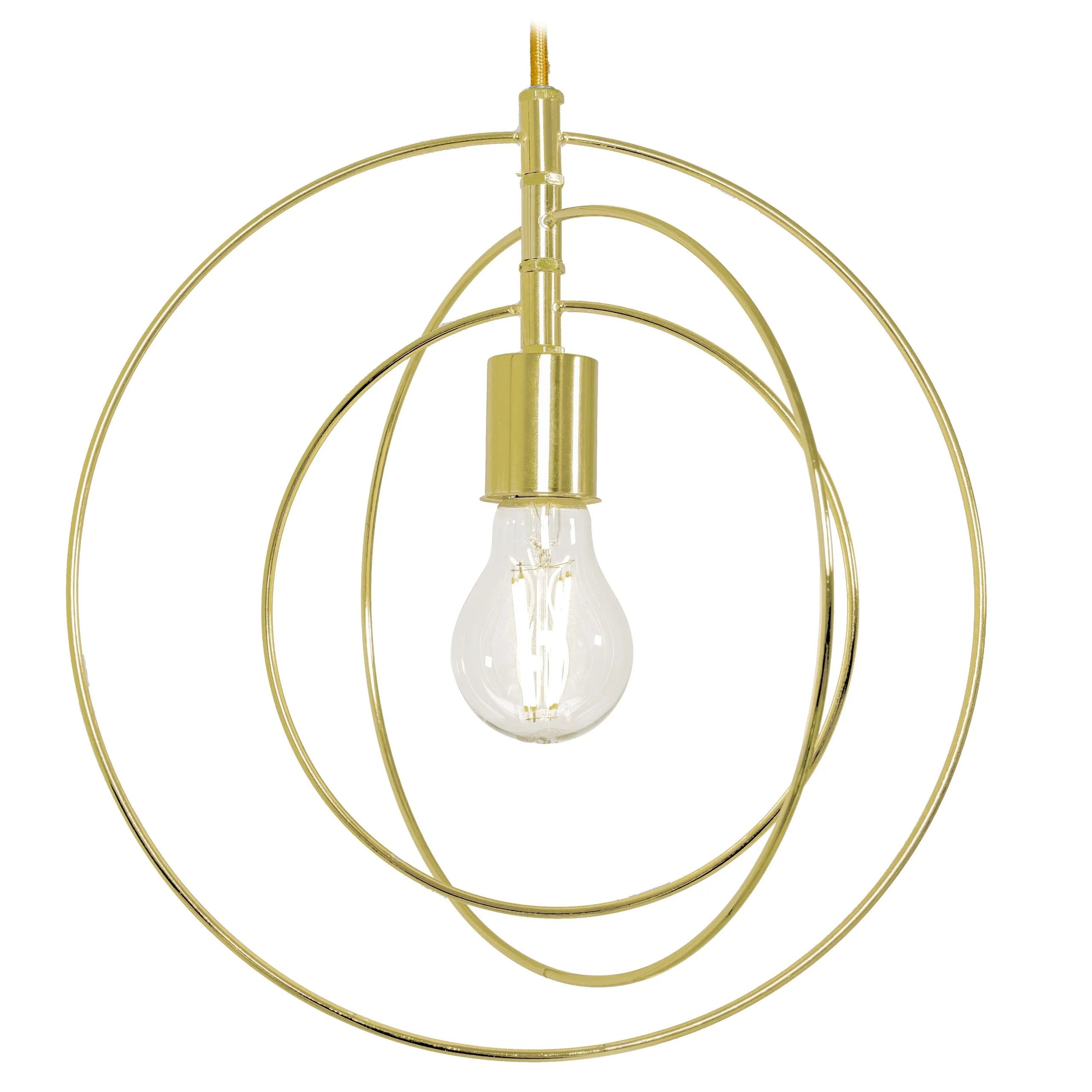Lampa Sufitowa Metalowa Pierścieniowa APP286-1CP Złota 8
