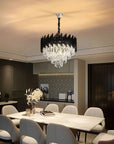 Lampa Wisząca Z Kryształami G063-CP 50cm Czarna 8