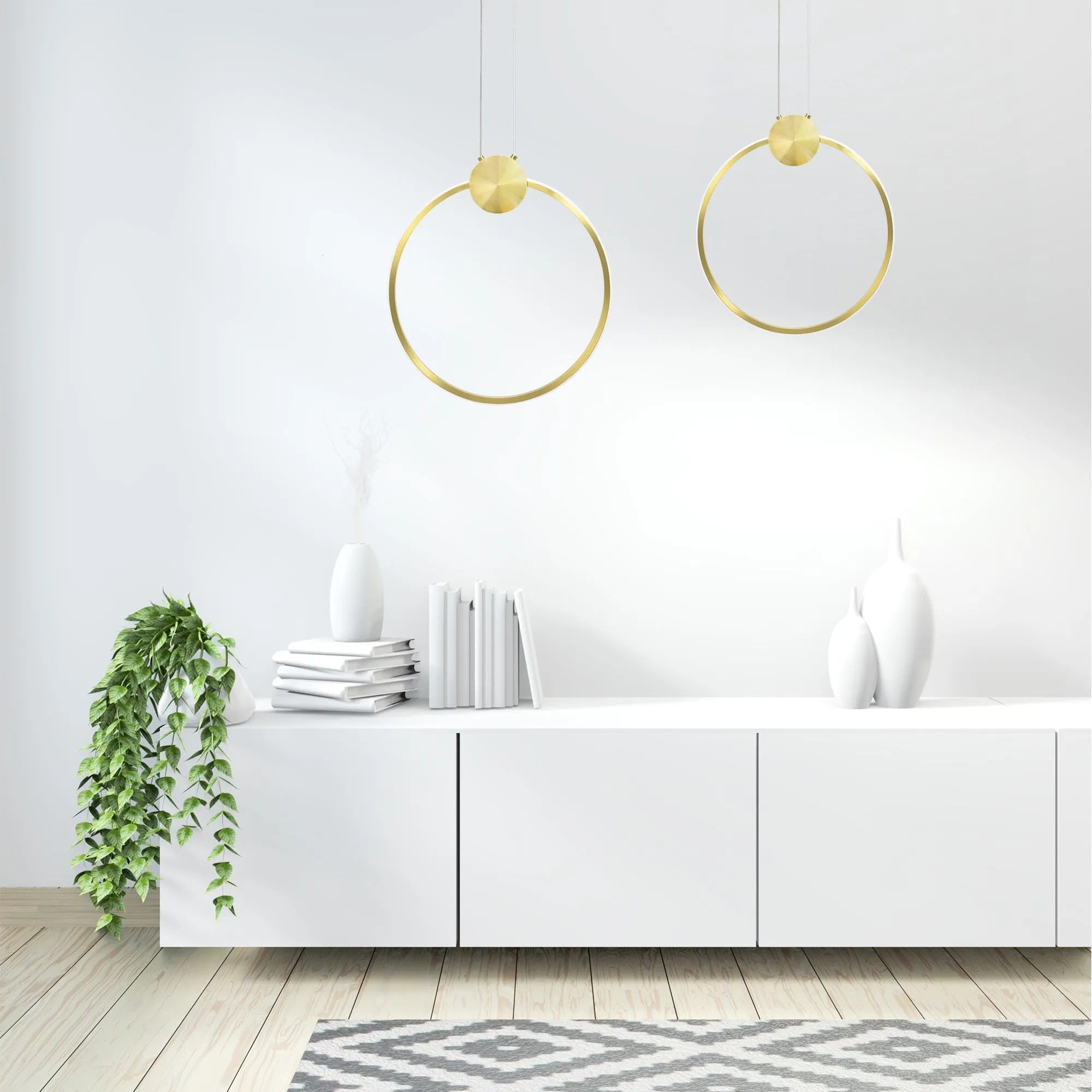 LAMPA SUFITOWA WISZĄCA LED APP1393-CP GOLD 30cm 8