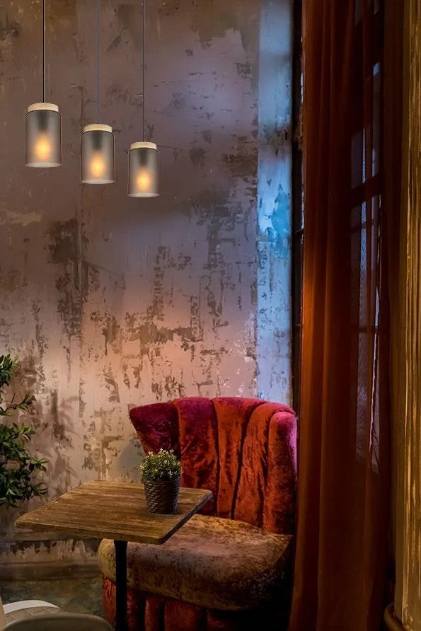LAMPA SUFITOWA WISZĄCA APP1812-3CP Frosted Grey 8