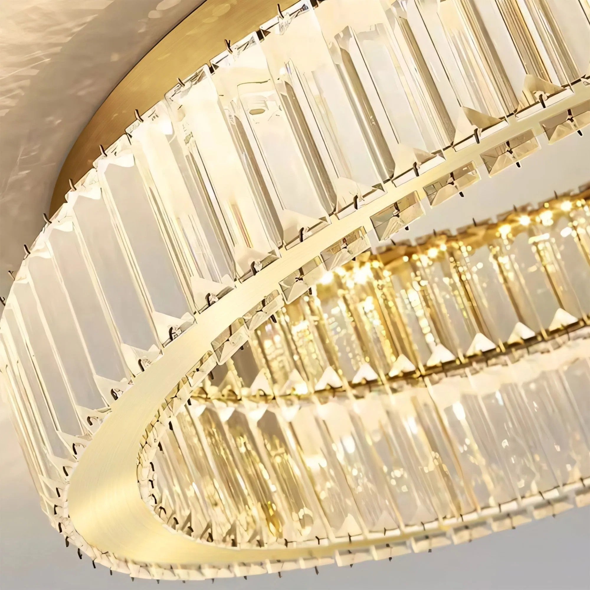 LAMPA KRYSZTAŁOWA PLAFON APP1724-C 60cm ZŁOTA SZCZOTKOWANA 8