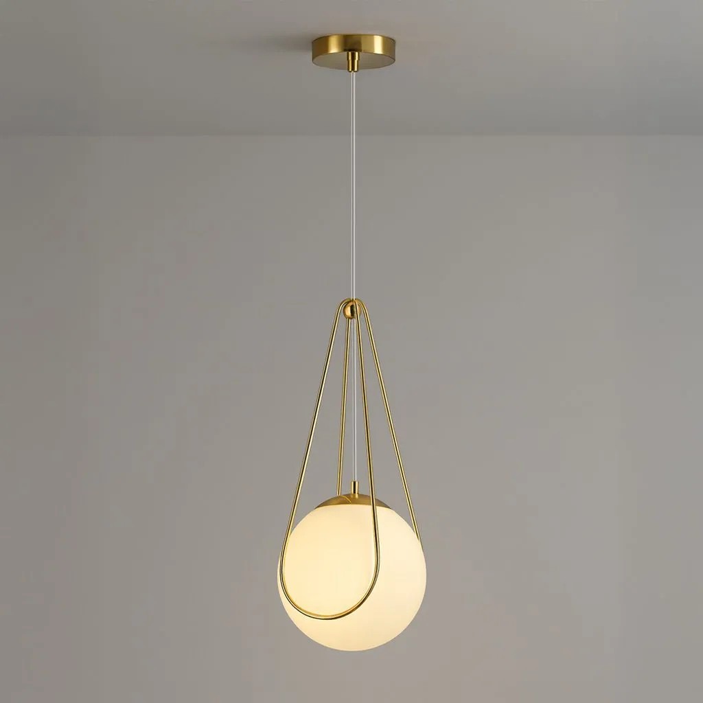 LAMPA SUFITOWA WISZĄCA APP1793-1CP 20cm Złota 8