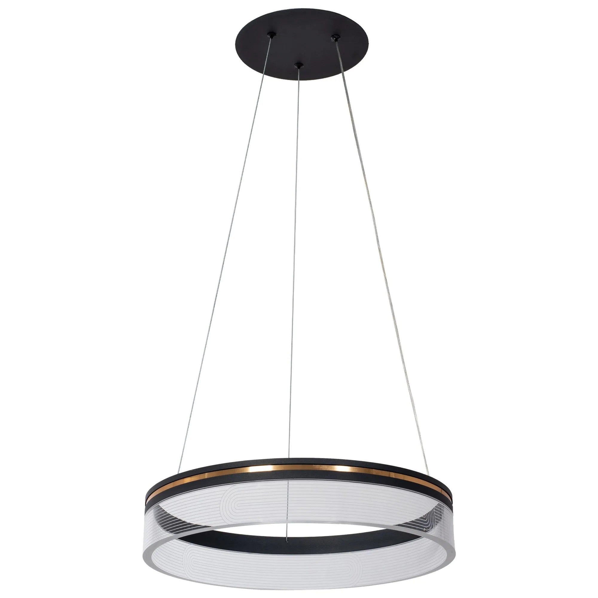 Lampa Wisząca LED APP1191-CP 40cm Czarna 8