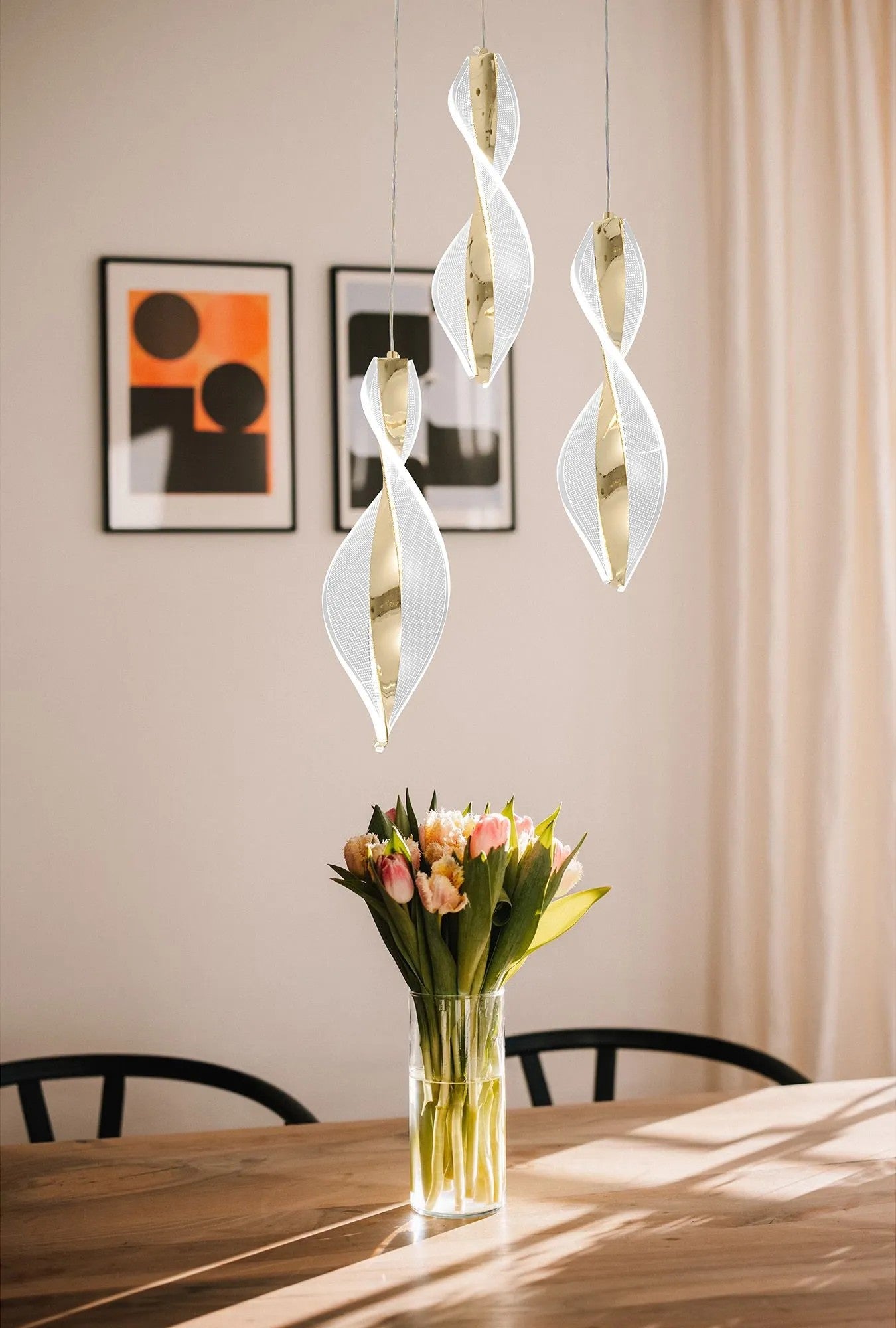 LAMPA WISZĄCA LED G028-3CP ZŁOTY 8