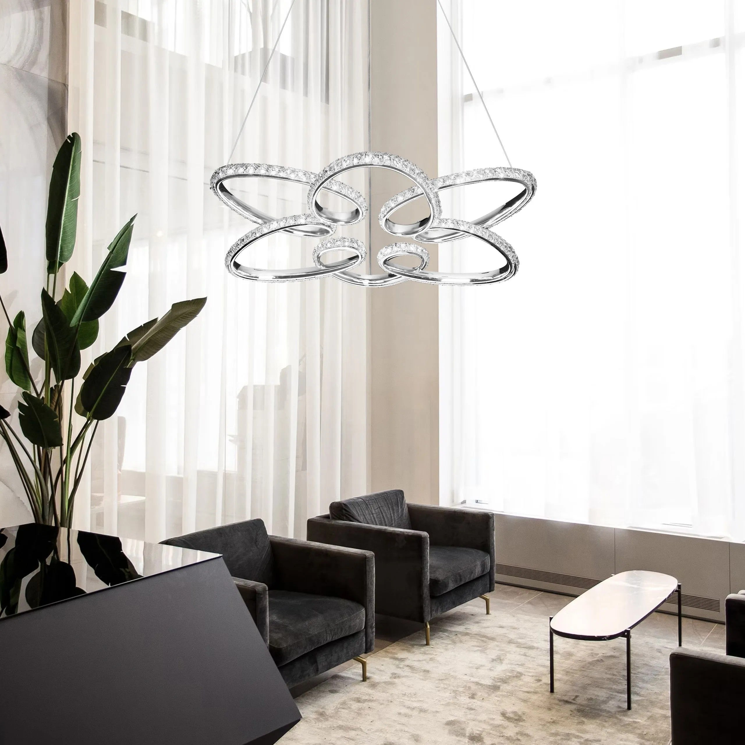 LAMPA WISZĄCA LED G002-CP CHROM 8