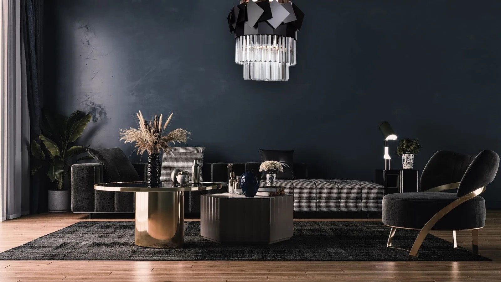 Lampa Kryształowa Wisząca APP1309-C Złota 8