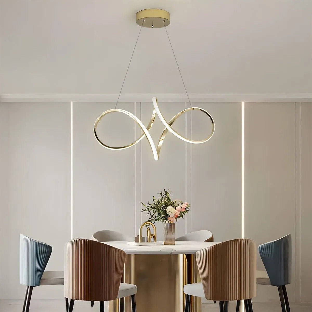 LAMPA WISZĄCA LED G081-1CP Złota 8