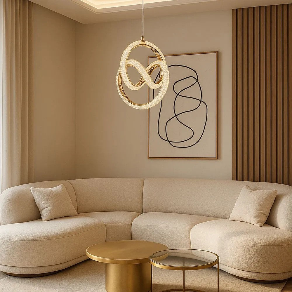 LAMPA WISZĄCA LED G068-CP Złota 8