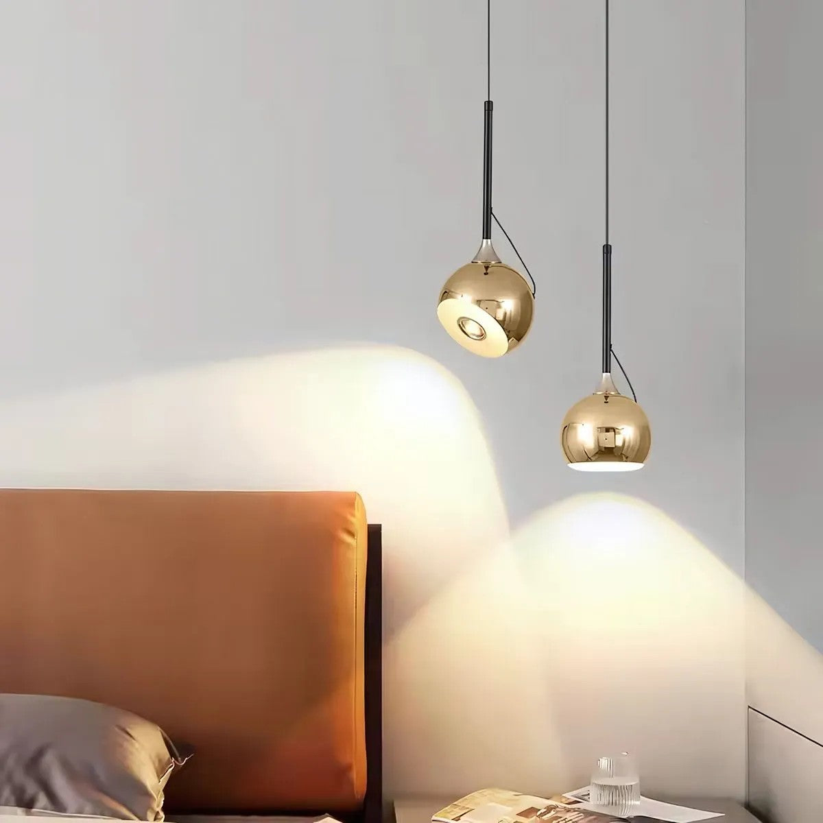 LAMPA SUFITOWA WISZĄCA LED G086-1CP Złota 8