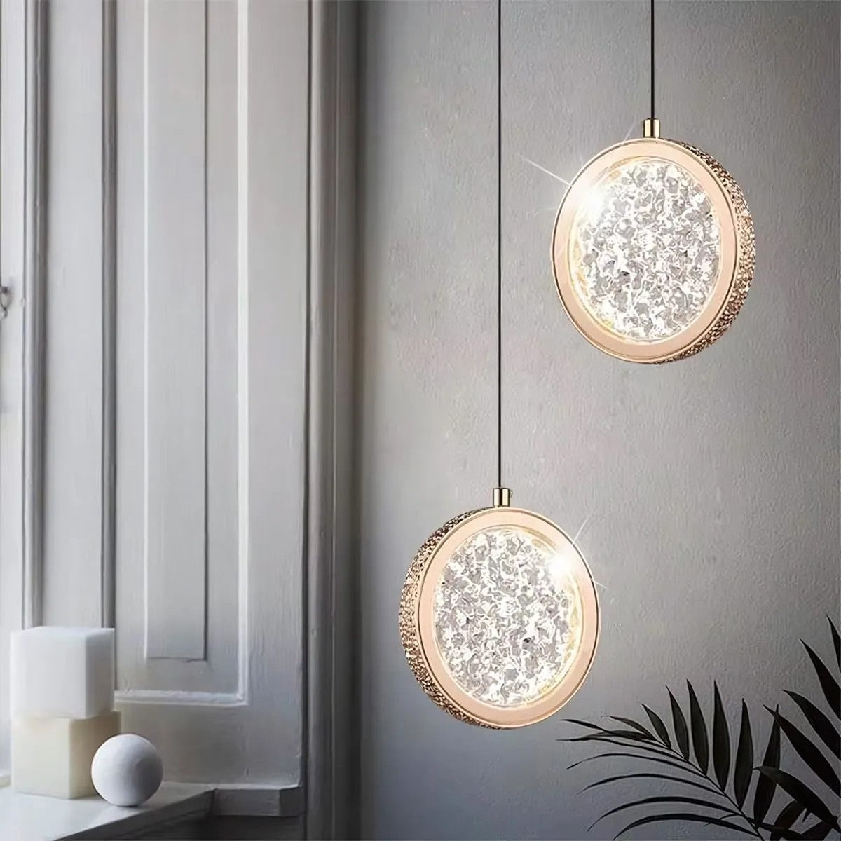 LAMPA WISZĄCA KRYSZTAŁOWA LED LHJ100-1CP Złota 8