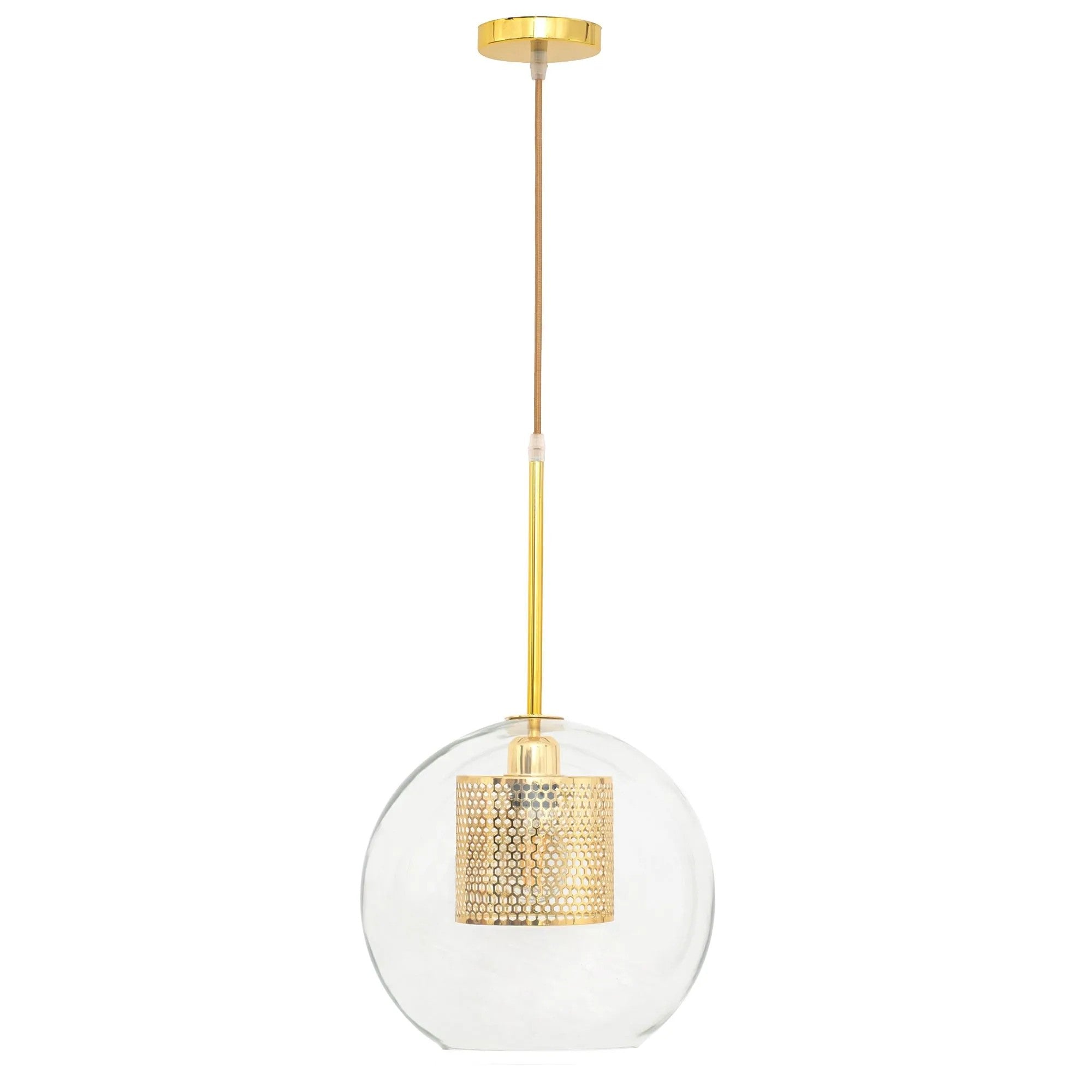 Lampa Wisząca Szklana Loft APP554-1CP 20cm Złota 8