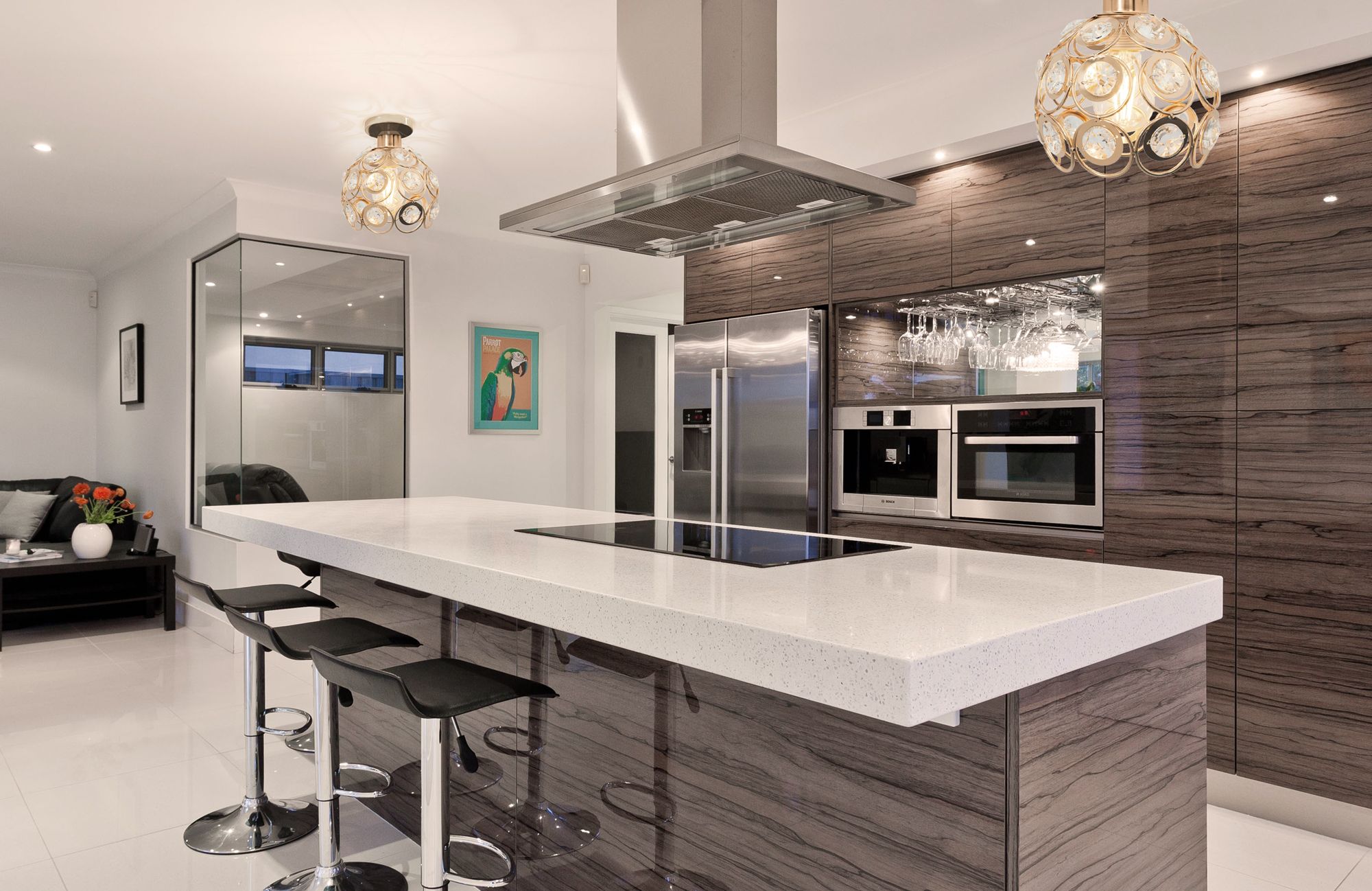 Elegancka Lampa Sufitowa App205-1c Kryształ Złota