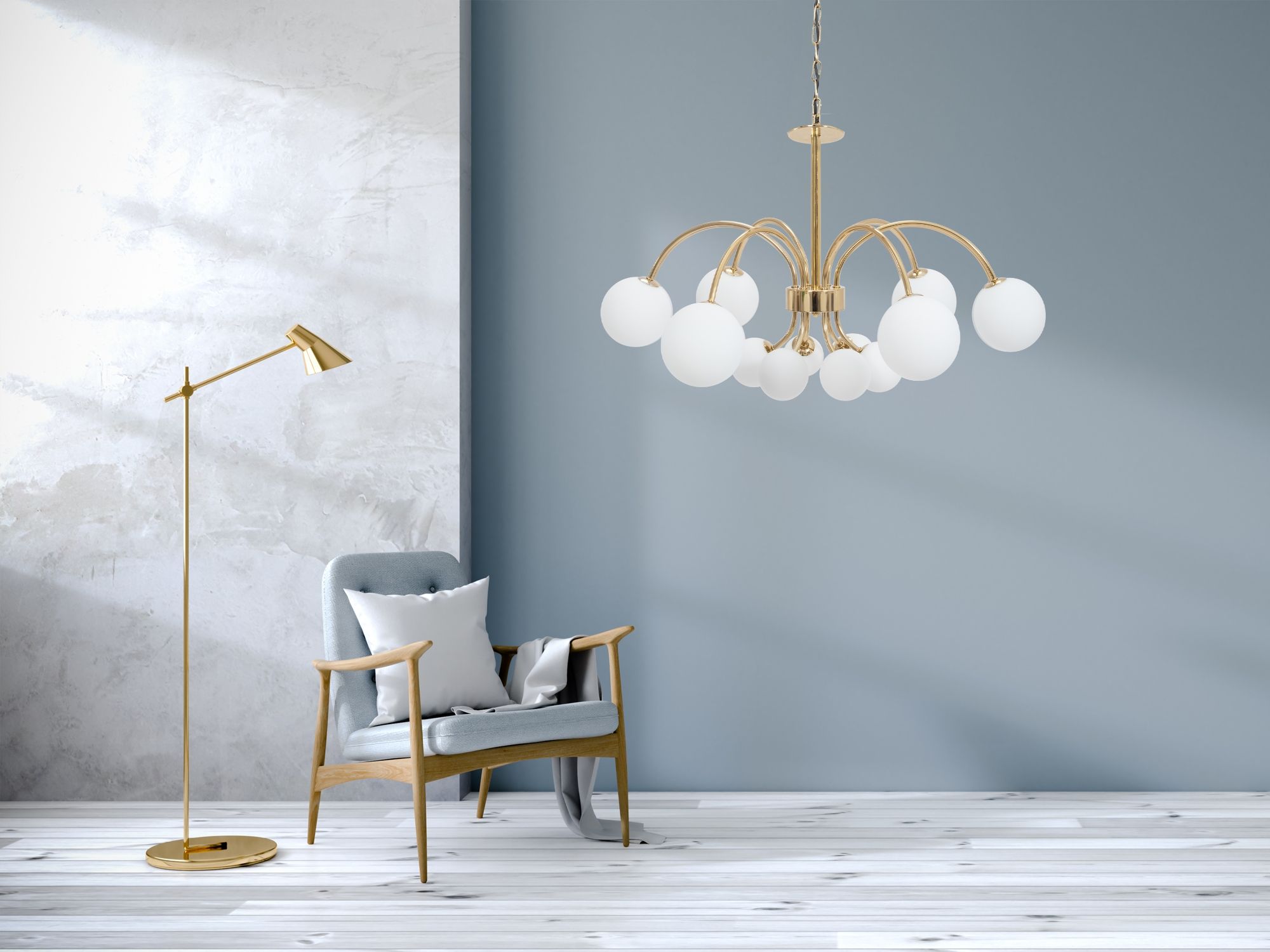 Lampa Sufitowa Glamour APP962-12CP Złota