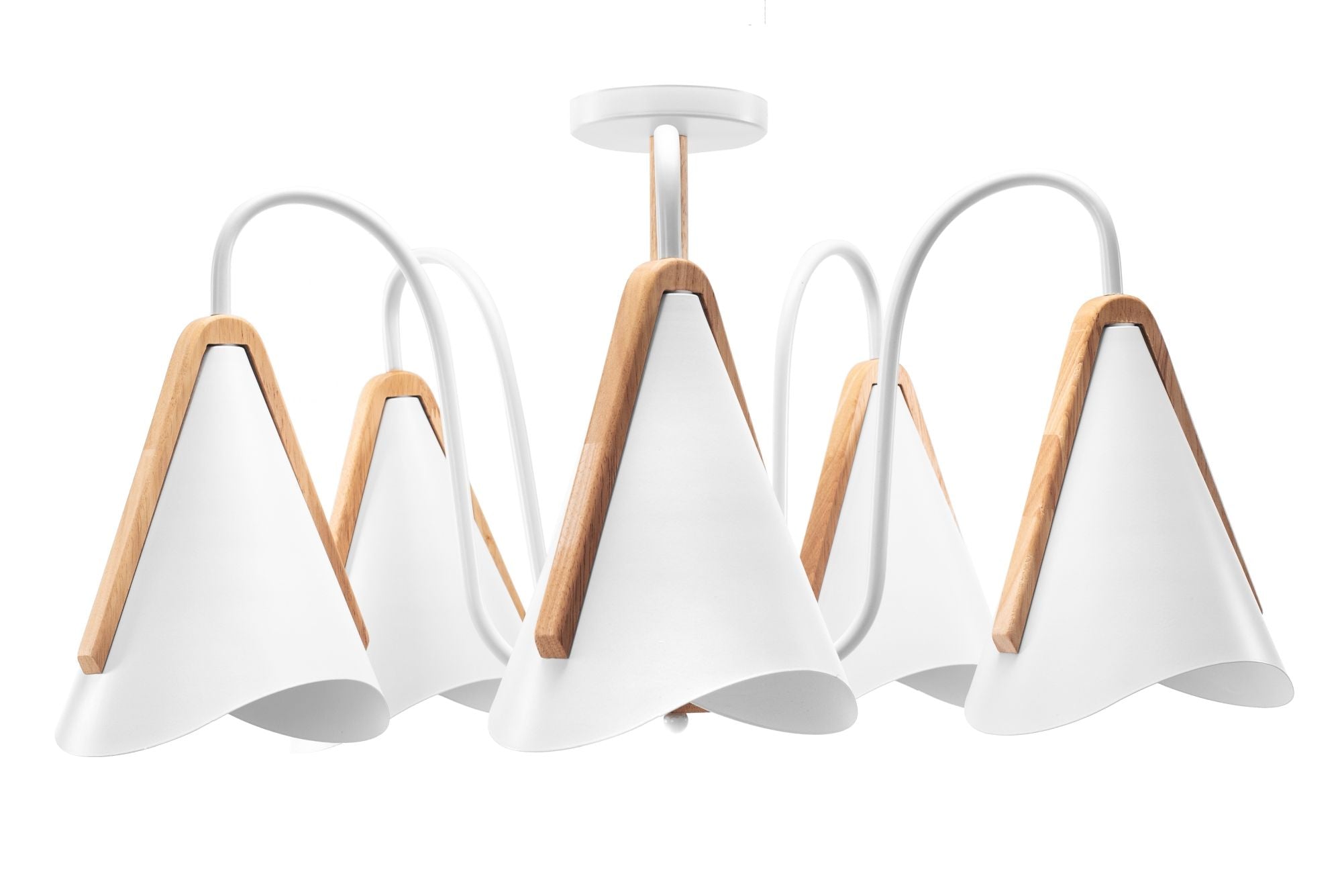 Lampa Sufitowa Skandynawska Pięcioramienna App606-5c Biała