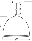 Lampa sufitowa wisząca 1X60W E27 szary + chrom PATCH 31-43160