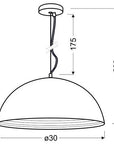 Lampa wisząca metalowa 30cm chrom Dorada 31-26361