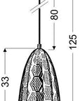Lampa sufitowa wisząca Candellux Sfinks 31-43313  stożek  E27 ażurowy-miedziany