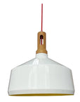 Lampa sufitowa wisząca candellux robinson 31-37688 e27 biały / wnętrze żółte