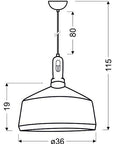 Lampa sufitowa wisząca candellux robinson 31-37688 e27 biały / wnętrze żółte
