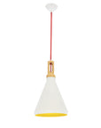 Lampa sufitowa wisząca candellux robinson 31-37695 e27 biały / wnętrze żółte