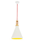 Lampa sufitowa wisząca candellux robinson 31-37695 e27 biały / wnętrze żółte