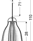 Lampa sufitowa wisząca 1X60W E27 szaty PENSILVANIA 31-38692