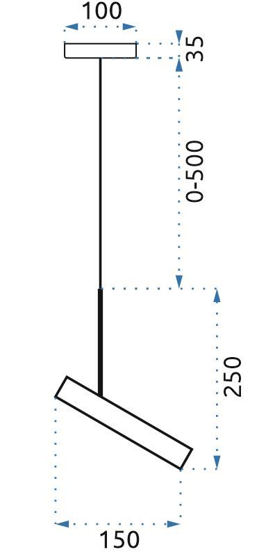 Lampa Sufitowa Wisząca App609-1c Czarna