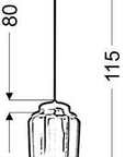 Lampa sufitowa wisząca 1X60W E27 fioletowy TUBE 31-51288