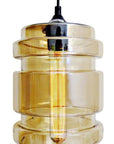 Lampa wisząca szklana bursztynowa + żarówka E27 60W Decorado Candellux 31-36643