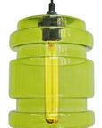 Lampa wisząca szklana zielona + żarówka E27 60W Decorado Candellux 31-36650