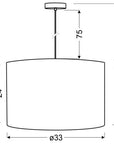 Lampa sufitowa wisząca 1X60W brąz ARABESCA 31-19519