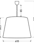 Lampa sufitowa wisząca 1X60W E27 miedziany PLATINO 31-38302