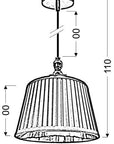 Lampa wisząca czarno-miedziana stożek 60W E27 Amore Candellux 31-39378