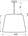 Lampa sufitowa wisząca candellux americano 31-32324 e27