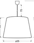 Lampa sufitowa wisząca 35cm Karen 31-03225 1xE27