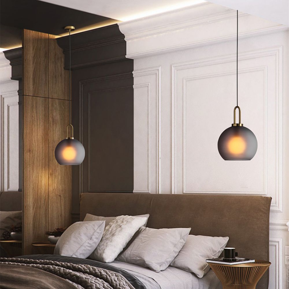 Lampa Sufitowa Wisząca Szklana Kula 20cm APP626-1CP