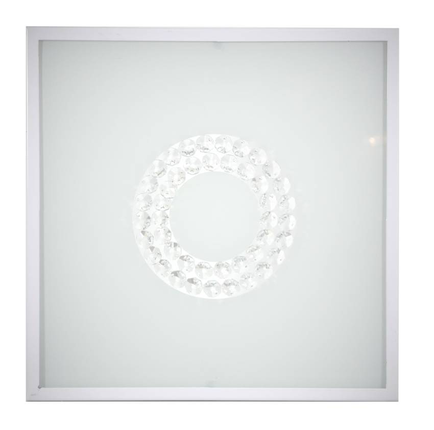 Plafon biały szklany kwadratowy LED 16W 4000K 29x29cm Lux Candellux 10-64486
