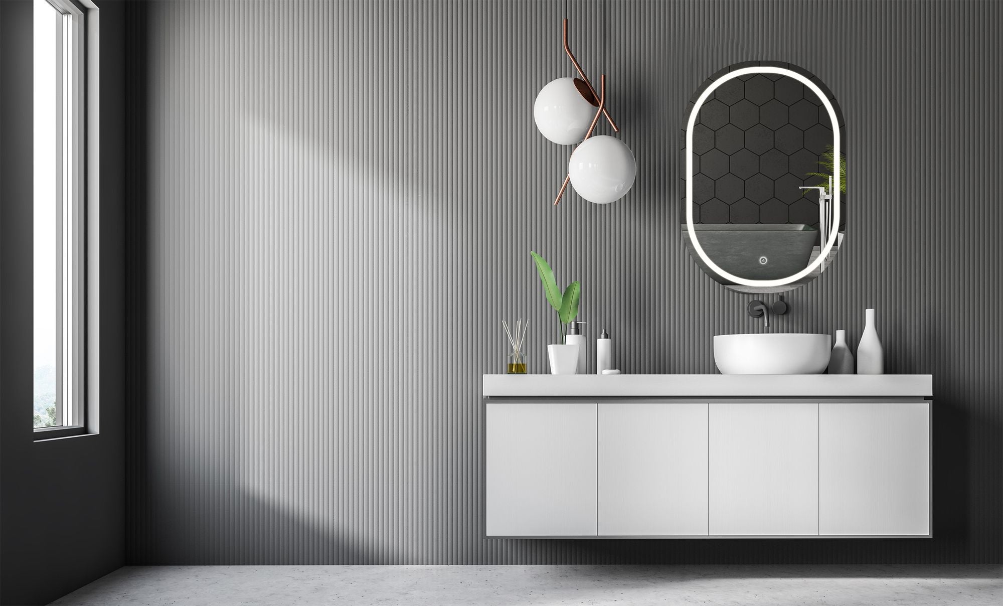 Lustro ścienne led ddj 80x60cm