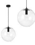 Lampa sufitowa wisząca szklana Lassi 30 cm APP308-1CP Czarna