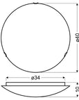 Plafon okrągły lustrzany wzór Galeo 14-13057
