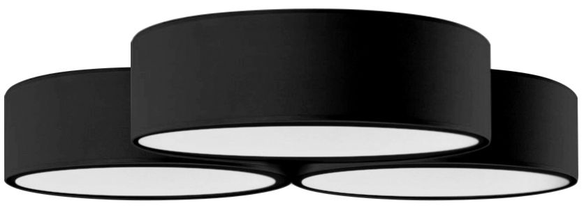 Lampa Plafon APP878-C Triple 3x40cm Czarna