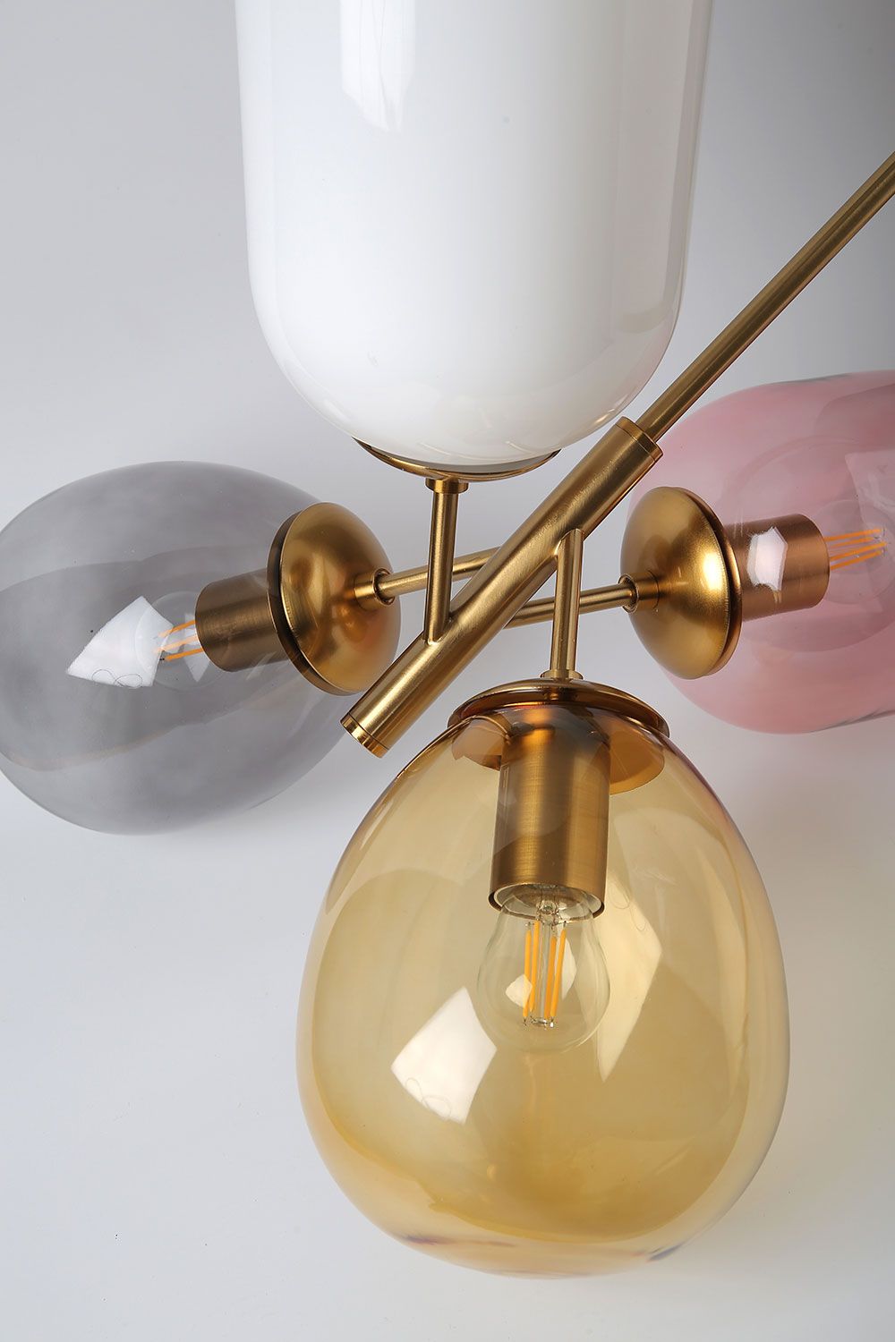 Lampa Sufitowa Wisząca Szklana APP436-4C Multicolor