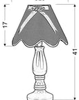Lampka stołowa pistacjowo-biała Lola 41-14580